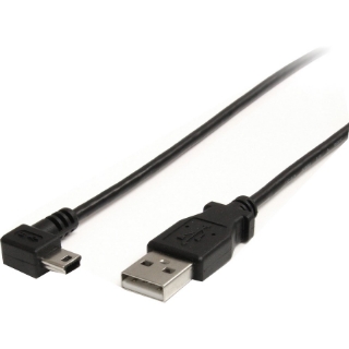 Picture of StarTech.com 3 ft Mini USB Cable - A to Right Angle Mini B