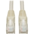 Picture of Tripp Lite 2ft Cat6 Gigabit Snagless Molded Patch Cable RJ45 M/M White 2'