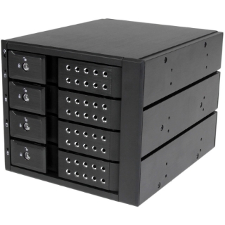 Picture of StarTech.com 4 Bay Aluminum Trayless Hot Swap Mobile Rack Backplane for 3.5in SAS II/SATA III - 6 Gbps HDD