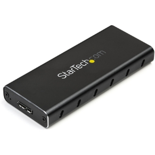 Picture of StarTech.com M.2 SSD Enclosure for M.2 SATA SSDs - USB 3.1 (10Gbps) with USB-C Cable - External Enclosure for USB-C Host - Aluminum