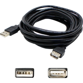 Picture of AddOn 5-Pack of 10ft USB 2.0 (A) Male to Female Black Cables
