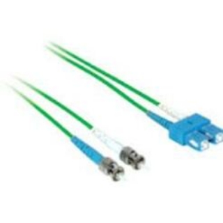 Picture of C2G-3m SC-ST 9/125 OS1 Duplex Singlemode PVC Fiber Optic Cable - Green