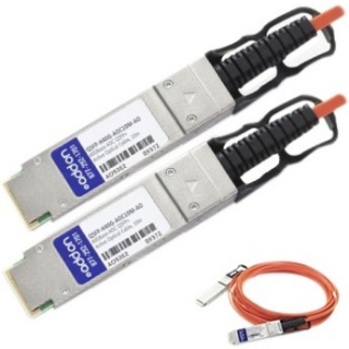 Picture of AddOn Cisco QSFP-H40G-AOC1M Compatible TAA Compliant 40GBase-AOC QSFP+ to QSFP+ Direct Attach Cable (850nm, MMF, 1m)