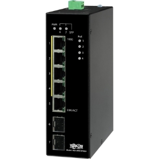 Picture of Tripp Lite Ethernet Switch Unmanaged 5-Port PoE+ 30W 2 SFP 10/100/1000 Mbps