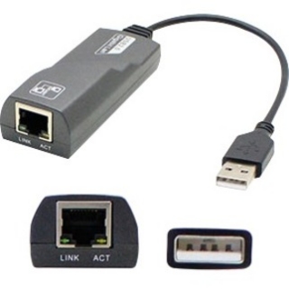 Picture of AddOn 5-Pack of Lenovo 0A36322 Compatible USB 3.0 (A) Male to RJ-45 Female Gray & Black Adapters