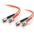 Picture of C2G-20m ST-ST 62.5/125 OM1 Duplex Multimode PVC Fiber Optic Cable - Orange