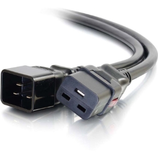 Picture of C2G 2ft Locking C19 to C20 15A 250V Power Cord Black