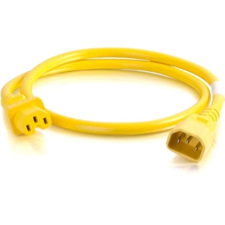 Picture of C2G 6ft 14AWG Power Cord (IEC320C14 to IEC320C13) - Yellow