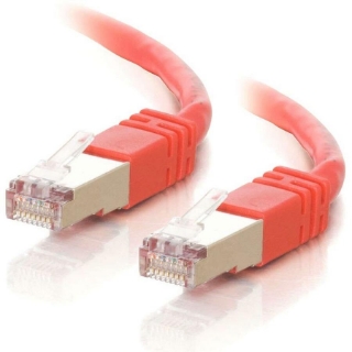 Picture of C2G-25ft Cat5e Molded Shielded (STP) Network Patch Cable - Red