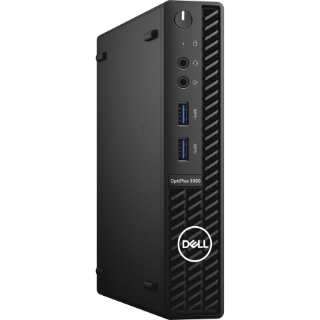 Picture of Dell OptiPlex 3000 3080 Desktop Computer - Intel Core i3 10th Gen I3-10105T Quad-core (4 Core) 3 GHz - 4 GB RAM DDR4 SDRAM - 128 GB NVMe M.2 PCI Express M.2 SSD - Micro PC - Black