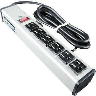 Picture of C2G 15ft Wiremold 6-Outlet Plug-In Center Unit 120v/15a Lighted Switch 6-Outlet Power Strip