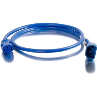 Picture of C2G 2ft 14AWG Power Cord (IEC320C14 to IEC320C13) - Blue