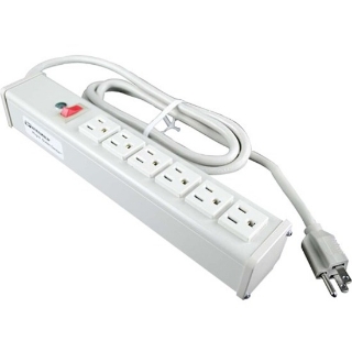 Picture of C2G 15ft Wiremold 6-Outlet Plug-In Center Unit 120v/15a Lighted Switch Power Strip