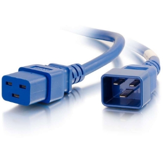 Picture of C2G 1ft 12AWG Power Cord (IEC320C20 to IEC320C19) - Blue