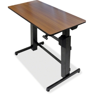 Picture of Ergotron WorkFit-D, Sit-Stand Desk (Walnut Surface)