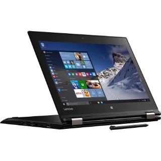 Picture of Lenovo ThinkPad Yoga 20FD0004US 12.5" Touchscreen Convertible 2 in 1 Notebook - Full HD - 1920 x 1080 - Intel Core i5 i5-6200U Dual-core (2 Core) 2.30 GHz - 8 GB Total RAM - 256 GB SSD - Midnight Black