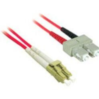 Picture of C2G-2m LC-SC 62.5/125 OM1 Duplex Multimode PVC Fiber Optic Cable - Red