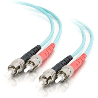 Picture of C2G-2m ST-ST 10Gb 50/125 OM3 Duplex Multimode PVC Fiber Optic Cable - Aqua