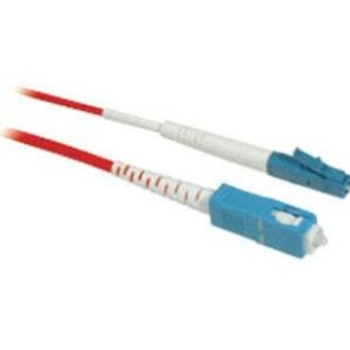 Picture of C2G-3m LC-SC 9/125 OS1 Simplex Singlemode PVC Fiber Optic Cable - Red