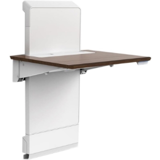 Picture of Ergotron WorkFit Elevate with Power Access (Walnut Hills) Sit-Stand Wall Desk