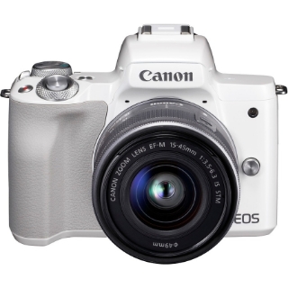 Picture of Canon EOS M50 24.1 Megapixel Mirrorless Camera with Lens - 0.59" - 1.77" - White