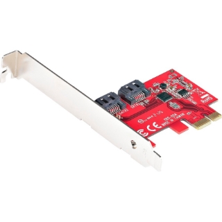 Picture of StarTech.com SATA PCIe Card, 2 Port PCIe SATA Expansion Card, 6Gbps SATA, PCI Express to SATA Adapter, Non-RAID, PCIe to SATA Converter