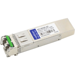 Picture of AddOn Dell 407-BBGM Compatible TAA Compliant 10GBase-SR SFP+ Transceiver (MMF, 850nm, 300m, LC, DOM)
