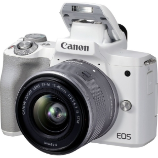 Picture of Canon EOS M50 Mark II 24.1 Megapixel Mirrorless Camera with Lens - 0.59" - 1.77" - White
