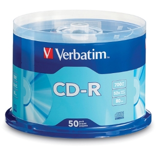 Picture of Verbatim CD-R 700MB 52X with Branded Surface - 50pk Spindle