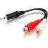 Picture of C2G 6ft One 3.5mm Stereo Male to Two RCA Stereo Female Y-Cable