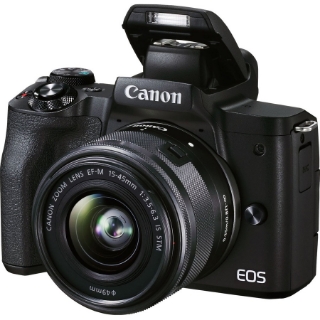 Picture of Canon EOS M50 Mark II 24.1 Megapixel Mirrorless Camera with Lens - 0.59" - 1.77" (Lens 1), 2.17" - 7.87" (Lens 2) - Black