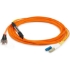 Picture of AddOn 10m LC (Male) to ST (Male) Orange OM2 & OS1 Duplex Fiber Mode Conditioning Cable