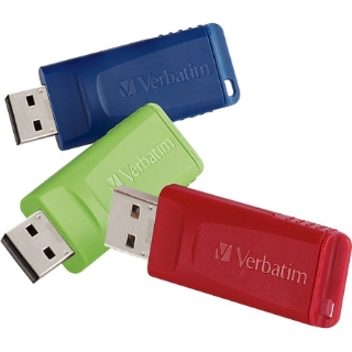 Picture of Verbatim 8GB Store 'n' Go USB Flash Drive - 3pk - Red, Green, Blue