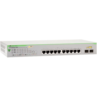 Picture of Allied Telesis 10-Port 10/100/1000T WebSmart Switch with 2 SFP Combo Ports and PoE+
