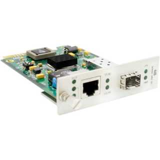 Picture of AddOn 10/100/1000Base-TX(RJ-45) with Open SFP Slot Media Converter Card for our rack or Standalone Systems