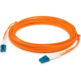 Picture of AddOn 10m LC (Male) to LC (Male) Orange OM1 Duplex Fiber OFNR (Riser-Rated) Patch Cable