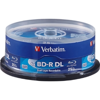 Picture of Verbatim BD-R DL 50GB 6X with Branded Surface - 25pk Spindle