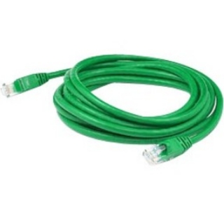 Picture of AddOn 12ft RJ-45 (Male) to RJ-45 (Male) Green Microboot, Snagless Cat6A STP PVC Copper Patch Cable