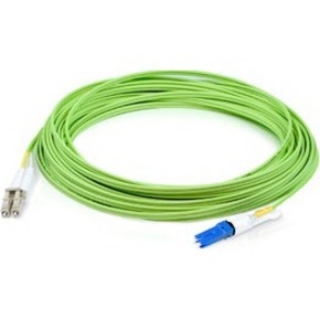 Picture of AddOn 10m LC (Male) to CS (Male) Straight Lime Green OM5 Duplex Fiber OFNR (Riser-Rated) Patch Cable