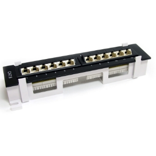 Picture of StarTech.com 12 Port 1U Wall Mount Cat 6 110 Patch Panel