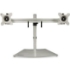 Picture of StarTech.com Dual Monitor Stand - Free Standing Desktop Pole Stand for 2x 24" VESA Mount Displays -Synchronized Height Adjustable - Silver