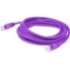 Picture of AddOn 0.5ft RJ-45 (Male) to RJ-45 (Male) Purple Cat6 Straight Shielded Twisted Pair PVC Copper Patch Cable
