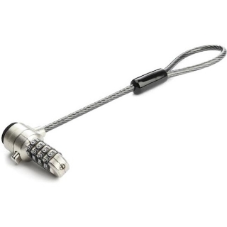 Picture of StarTech.com Universal Laptop Cable Lock Expansion Loop - Add a 6" 4-Digit Combination K-Slot Lock to Secure Multiple Devices - Anti Theft
