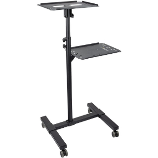 Picture of StarTech.com Mobile Projector and Laptop Stand/Cart, Heavy Duty Portable Projector Stand/Presentation Cart (22lb/shelf), Height Adjustable