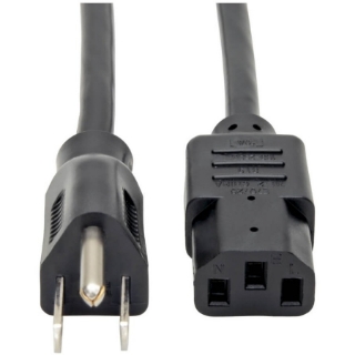 Picture of Tripp Lite 12ft Computer Power Cord Cable 5-15P to C13 10A 18AWG 12'