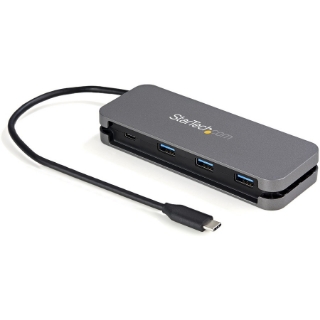 Picture of StarTech.com 4 Port USB C Hub - 3x USB-A/1xUSB-C - 5Gbps USB 3.0 Type-C Hub (3.2 Gen 1) - Bus Powered - 11.2" Cable w/ Cable Management