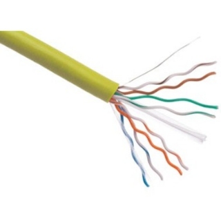 Picture of Axiom CAT6 23AWG 4-Pair Solid 550MHz Plenum Bulk Cable Spool 1000FT (Yellow)