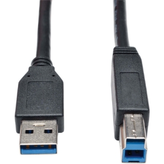 Picture of Tripp Lite 15ft USB 3.2 Gen 1 SuperSpeed Device Cable (AB M/M) Black, 15 ft. (4.57 m)