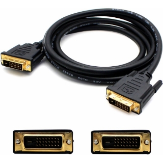 Picture of 1ft DVI-D Dual Link (24+1 pin) Male to DVI-D Dual Link (24+1 pin) Male Black Cable For Resolution Up to 2560x1600 (WQXGA)