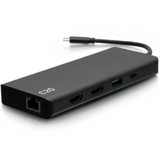 Picture of C2G 4K USB C Dual Monitor Dock - HDMI, Ethernet, USB, 3.5mm & 60W Power